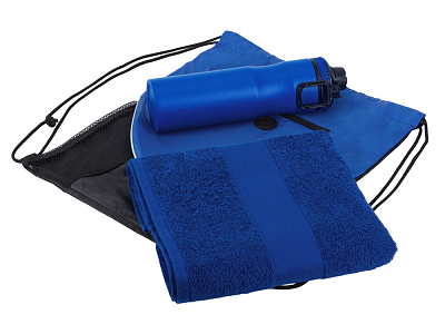 Спортивный набор со стальной бутылкой и полотенцем Advanced