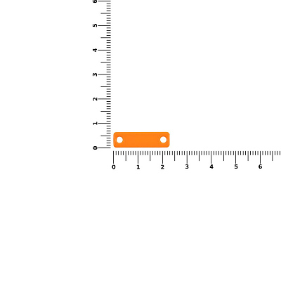 Шильдик металлический Alfa Liten, оранжевый неон