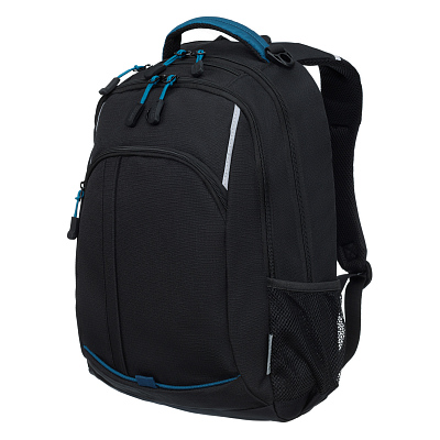 Рюкзак TORBER ROCKIT с отделением для ноутбука 15.6", чёрный/синий, нейлон, 32 х 14 х 50 см, 22л