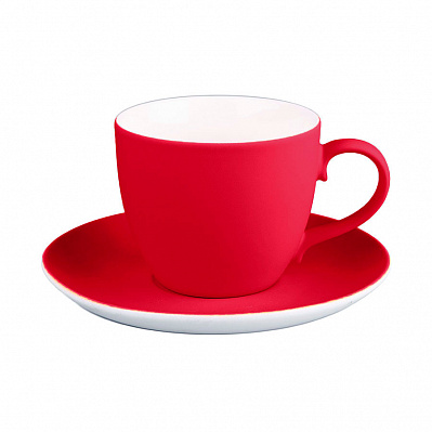 Чайная пара TENDER с прорезиненным покрытием (Красный)
