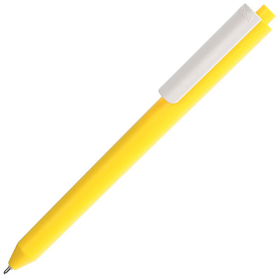 Ручка шариковая Pigra P03 Mat, желтая с белым (Желтый)