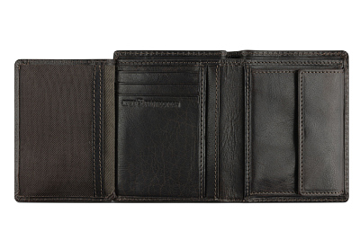 Мини-бумажник KLONDIKE MOUNTAIN «Alfie», натуральная кожа в темно-коричневом цвете, 9 х 11 х 2 см