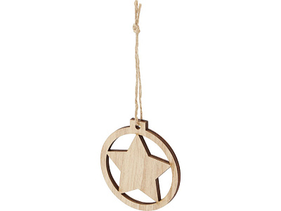 Деревянная подвеска Natall в форме звезды (Натуральный)