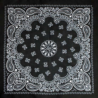 Бандана Огурцы классические ВАРИАНТ 1 (Чёрный)