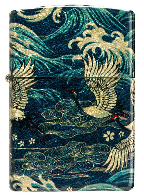 Зажигалка ZIPPO Eastern с покрытием 540 Tumbled Brass, латунь/сталь, зеленая, 38x13x57 мм
