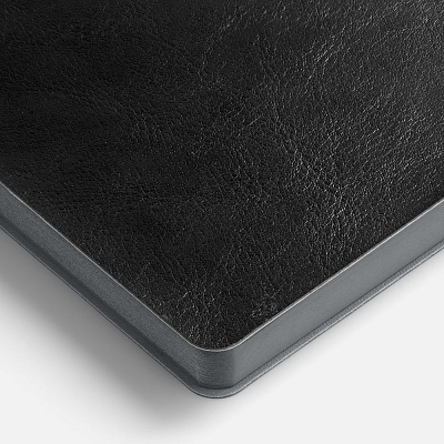 Ежедневник Doppio, недатированный, черный с серым