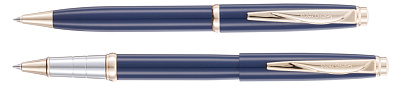 Набор Pierre Cardin PEN&PEN: ручка шариковая + роллер. Цвет - синий. Упаковка Е. (Синий)
