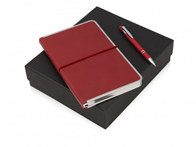 Подарочный набор Silver Sway с ручкой и блокнотом А5 (Красный, серебристый)