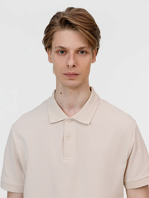 Рубашка поло унисекс Pacific, бежевая (льняная)