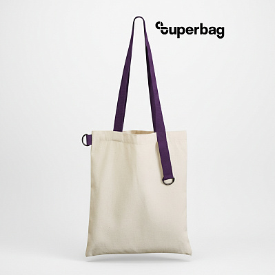 Шоппер Superbag (неокрашенный с фиолетовым) (Неокрашенный с фиолетовым)