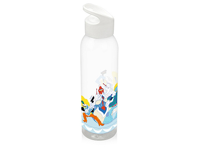 Бутылка для воды Бременские музыканты (Прозрачный/белый)