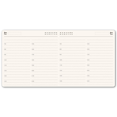 Ежедневник недатированный Scotty, А5-,  бирюзовый, кремовый блок, без обреза