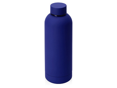Вакуумная термобутылка с медной изоляцией Cask, soft-touch, тубус, 500 мл (Синий)