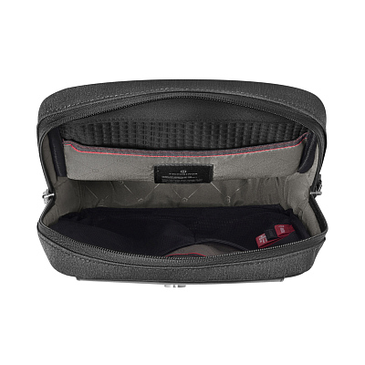 Сумка через плечо VICTORINOX Architecture Urban2 Crossbody Bag,серый, полиэстер/кожа, 9x22x28 см, 6 л