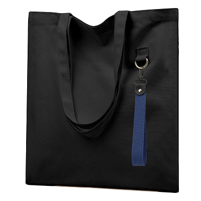 Сумка для покупок LUMISSA 325 г/м² с ремувкой, чёрный/тёмно-синий (Черный/темно-синий)