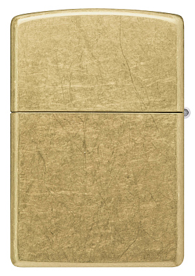 Зажигалка ZIPPO Classic с покрытием Street Brass, латунь/сталь, золотистая, 38x13x57 мм