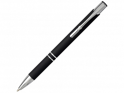Ручка металлическая шариковая Moneta с антискользящим покрытием (Черный)