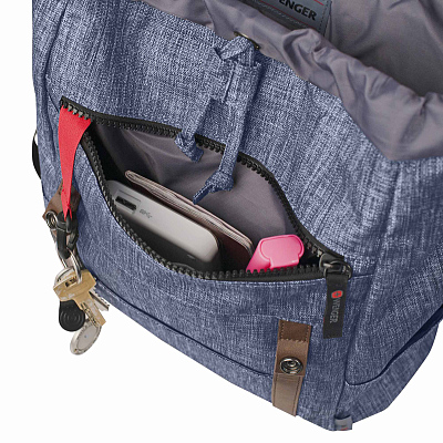 Рюкзак WENGER 16'', синий, полиэстер, 29 x 17 x 42 см, 16 л