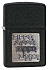 Зажигалка ZIPPO Logo с покрытием Black Crackle™, латунь/сталь, чёрная, матовая, 38x13x57 мм - Фото 1