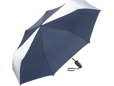 Зонт складной ColorReflex со светоотражающими клиньями, полуавтомат (Темно-синий Navy)