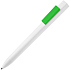 Ручка шариковая Swiper SQ, белая с зеленым - Фото 1