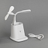 Карандашница "Smart Stand" с беспроводным зарядным устройством, вентилятором и лампой (2USB разъёма), белый - Фото 1
