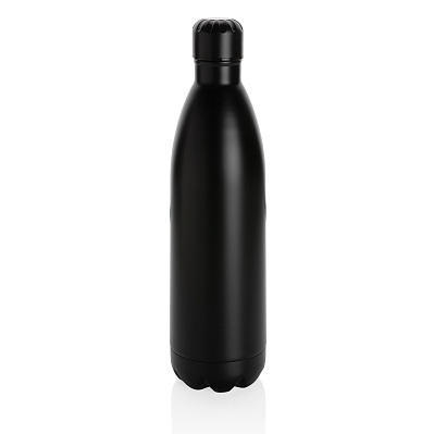 Вакуумная бутылка из нержавеющей стали, 1 л (Черный;)