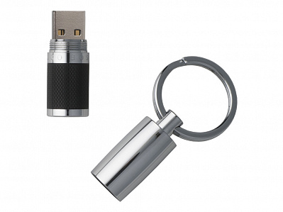 USB-флешка на 16 Гб Pure Black (Серебристый/черный)