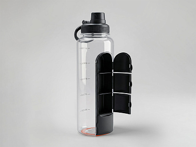 Спортивная бутылка для воды Electrolyte, 1200 мл, тритан (Чёрный)