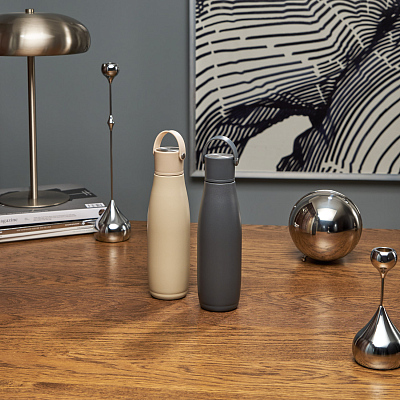 Термобутылка вакуумная герметичная Боска (Bosca), серая