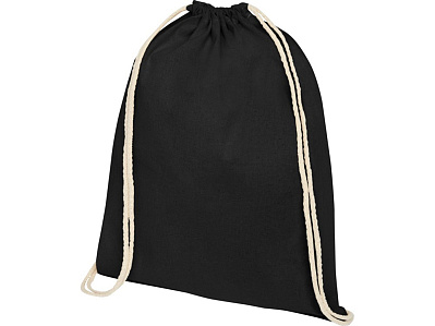 Рюкзак со шнурком Tenes из хлопка 140 г/м² (Черный)