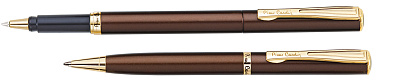 Набор Pierre Cardin PEN&PEN: ручка шариковая + роллер. Цвет - коричневый. Упаковка Е или E-1 (Коричневый)