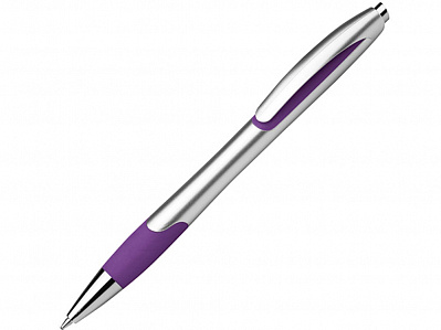 Шариковая ручка с противоскользящим покрытием MILEY SILVER (Пурпурный)