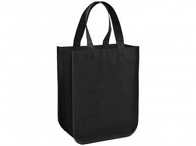 Ламинированная сумка для покупок, малая, 80 г/м2 (Черный)