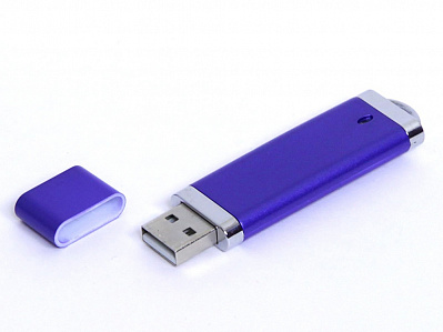 USB 3.0- флешка промо на 64 Гб прямоугольной классической формы (Синий)
