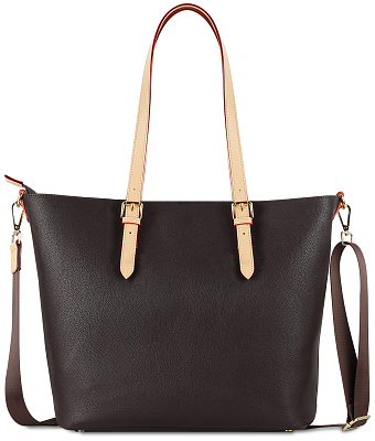 Сумка-шоппер BUGATTI Ella, тёмно-коричневая, полиуретан, 47,5х12х32 см