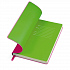 Бизнес-блокнот "Funky" А5,  розовый с  зеленым  форзацем, мягкая обложка, в линейку - Фото 2
