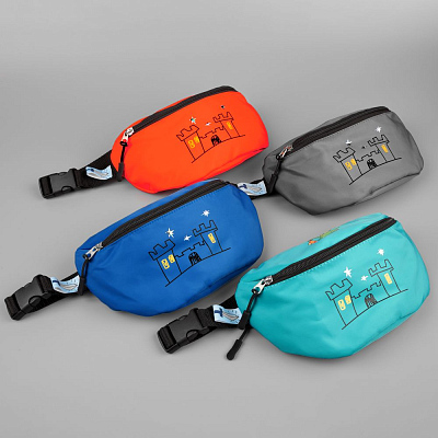 Детская поясная сумка Sonrisa, темно-синяя