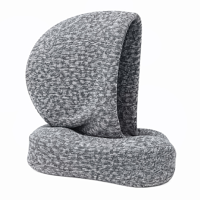 Подушка для путешествий с капюшоном Shon, тёмно-серая