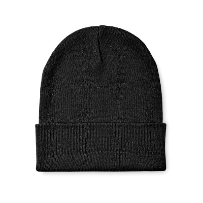Knitted beanie with cuff