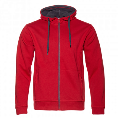 Толстовка мужская STAN с капюшоном на молнии сэндвич 320, 18 (Красный)