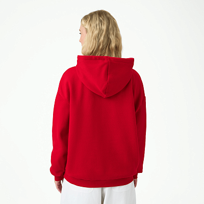 Худи релакс унисекс Баланс (Balance), с начесом, красный