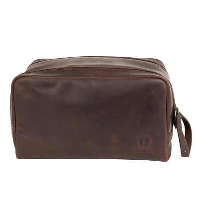 Несессер KLONDIKE DIGGER «Tad», натуральная кожа в темно-коричневом цвете, 25 x 17 x 15 см