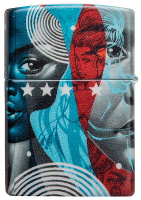 Зажигалка Zippo Tristan Eaton с покрытием White Matte, латунь/сталь, разноцветная, 38x13x57 мм