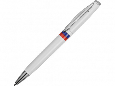 Ручка пластиковая шариковая Отчизна (Белый/синий/красный)