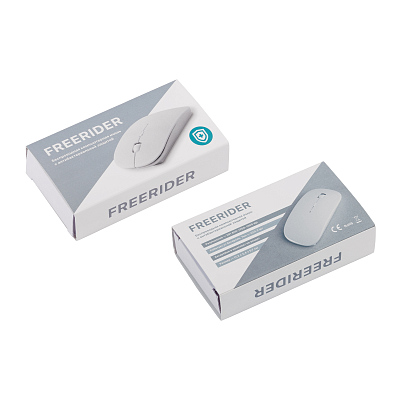 Беспроводная компьютерная мышь "Freerider" с антибактериальной защитой, белый