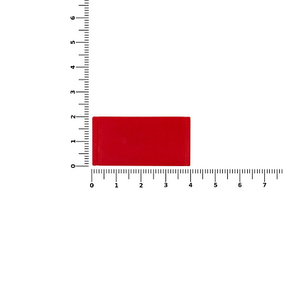 Лейбл из ПВХ Dzeta, XS, красный