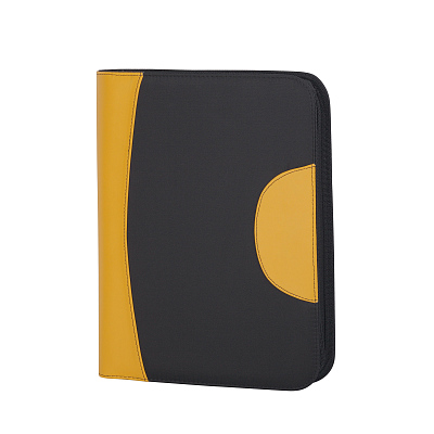 Презентационный кейс ручек и карандашей Океан, черный с желтым