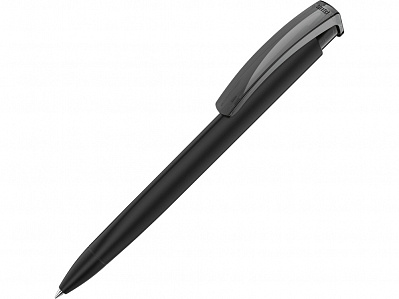 Ручка пластиковая шариковая трехгранная Trinity K transparent Gum soft-touch (Черный)