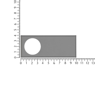 Лейбл из ПВХ с вырубкой «Круг», серый